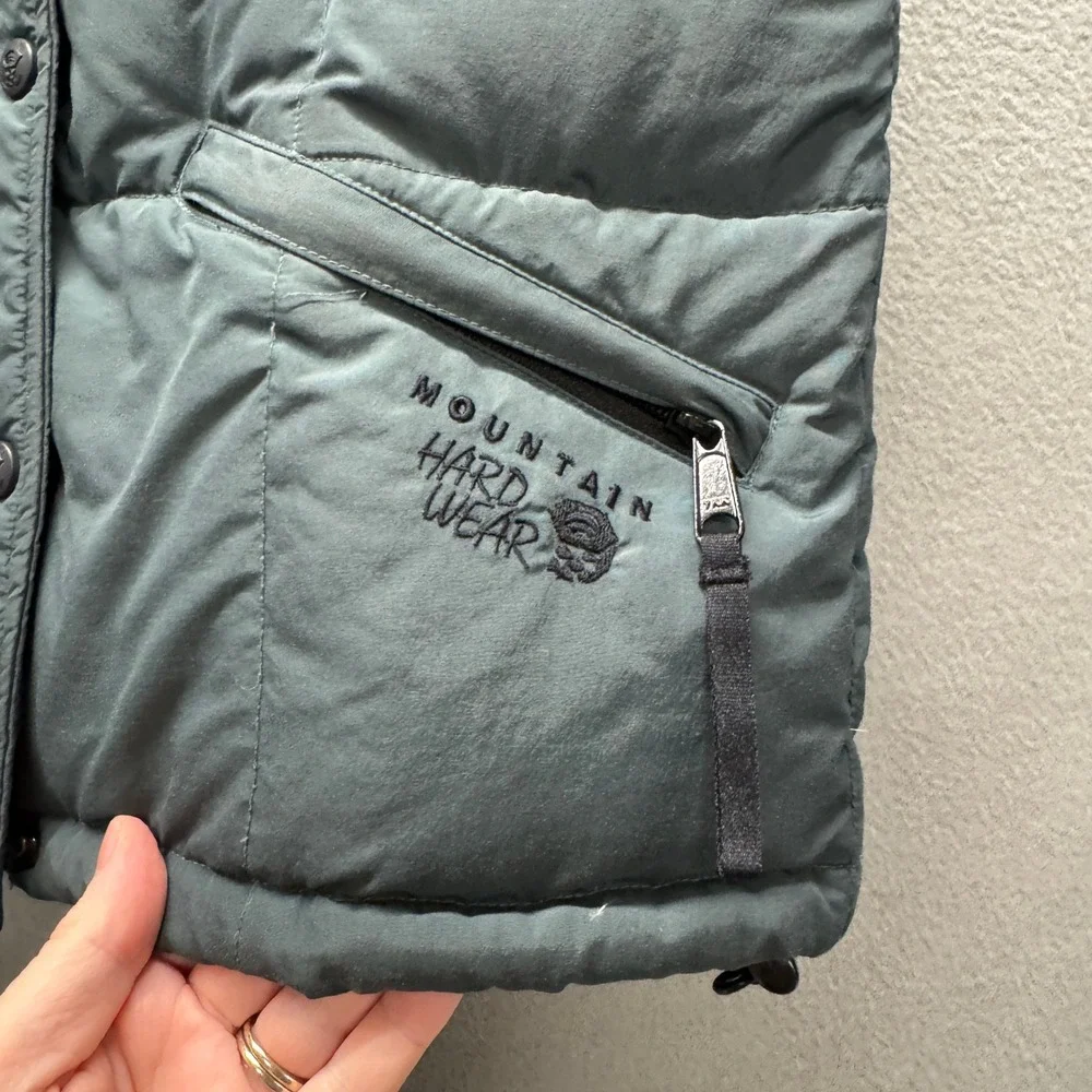 Vintage Mountain Hardwear Puffer Vest Womens 6 Goose Down Green Outdoor